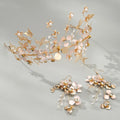 Handmade Pageant Bridal Hair Accessories Crystal Crowns for Queens Rhinestone Tiaras Headpiece Earrings
