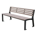 Outdoor Park Hardwood Wood Bench Seat Outside Street Reclaimed Wood Bench Seating Public Garden Patio Chair Bench with Back