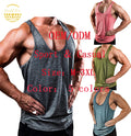 High Quality Custom Logo Men's V Neck Tank Top Wholesale Sporty Breathable Gym Sports Clothing
