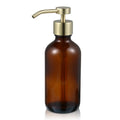 Longan Custom 500ml 16oz Soap Pump Glass Bottle Soap Shampoo Dispenser Bottle Liquid Soap Bottle With Ceramic Hang Tag