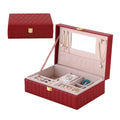 Multifunctional Portable Jewelry Box with Fashionable Woven Pattern for Display and Storage