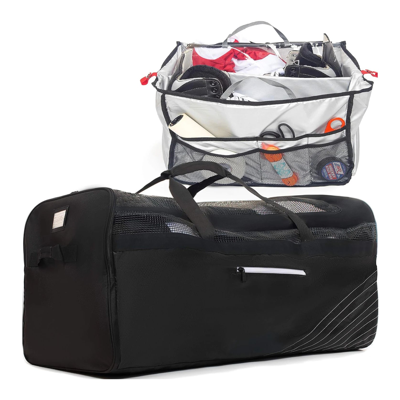 Custom Logo Large Ice Hockey Weekender Duffel Travel Bag Portable Durable Breathable Hockey Equipment Bag