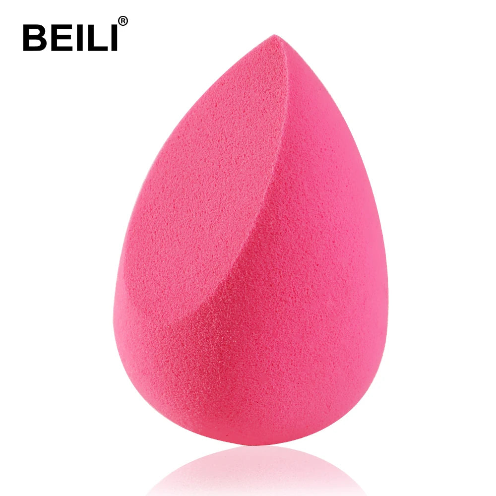 BEILI  Hot Selling Single Pink/ Black Latex Free Soft Egg Makeup Sponge Luxury Quality Eco-Friendly Sponge Private Label
