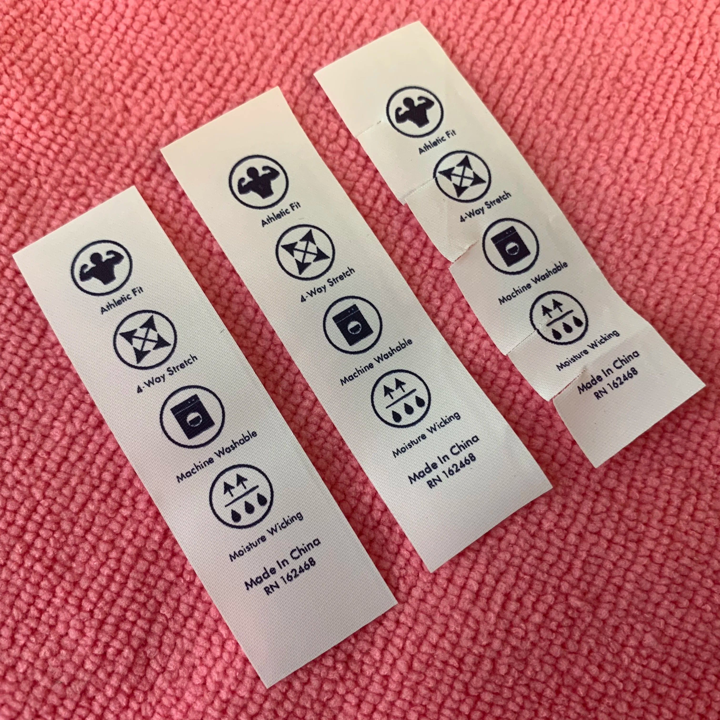 Customized Printed Garments Tear Away Washing Care Labelremovable Tearaway Neck Label for Clothes