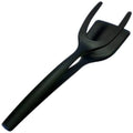 WISETOP Egg Spatula Tongs Black Red Nylon Heat Resistant Flipper Tong Comfortable Grip Handle for Frying Turning Grilling