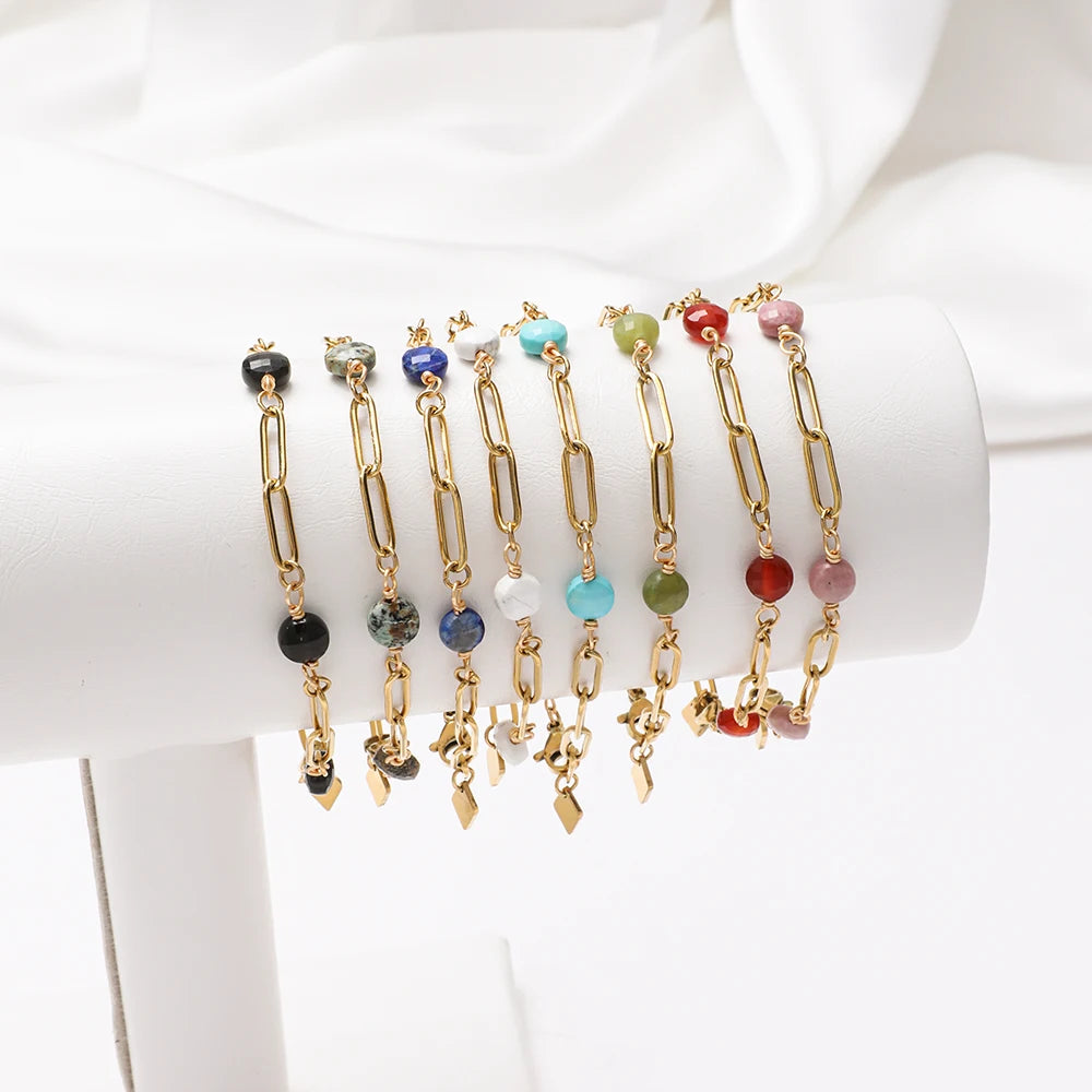 Luxury Miyuki Beads Stainless Steel Bohemia Wedding Lucky Chain Bracelet Women Bangles Statement Minimalist Jewelry Gift