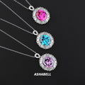 Wholesale Customized Luxury Colored Zircon Necklaces Fine Jewelry Pendant Necklaces for Women Gif Mother's Day Gift