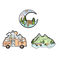20 Style Wild Hiking Travel  Collection Mountain Camping Firewood Explore Nature Badges Outdoors Adventure Enamel Lapel Pin
