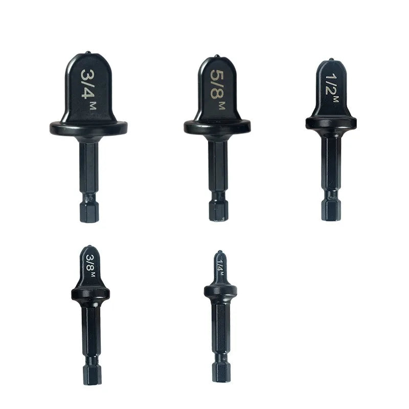 6 Pcs 1/4" Hex Copper Tube Expander for Install AC Air Conditioner Hand Electric Drill Tools Accessories Use With Electric Drill