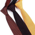 For Men Silk Ties Knitted Necktie Skinny Solid Color Mens Cravat Polyester Wholesale Private Label Neck Knit Tie