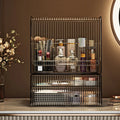 Makeup Show Case Desktop Cosmetic Storage Display Cabinet Light Luxury Plastic Makeup Organizer Bin