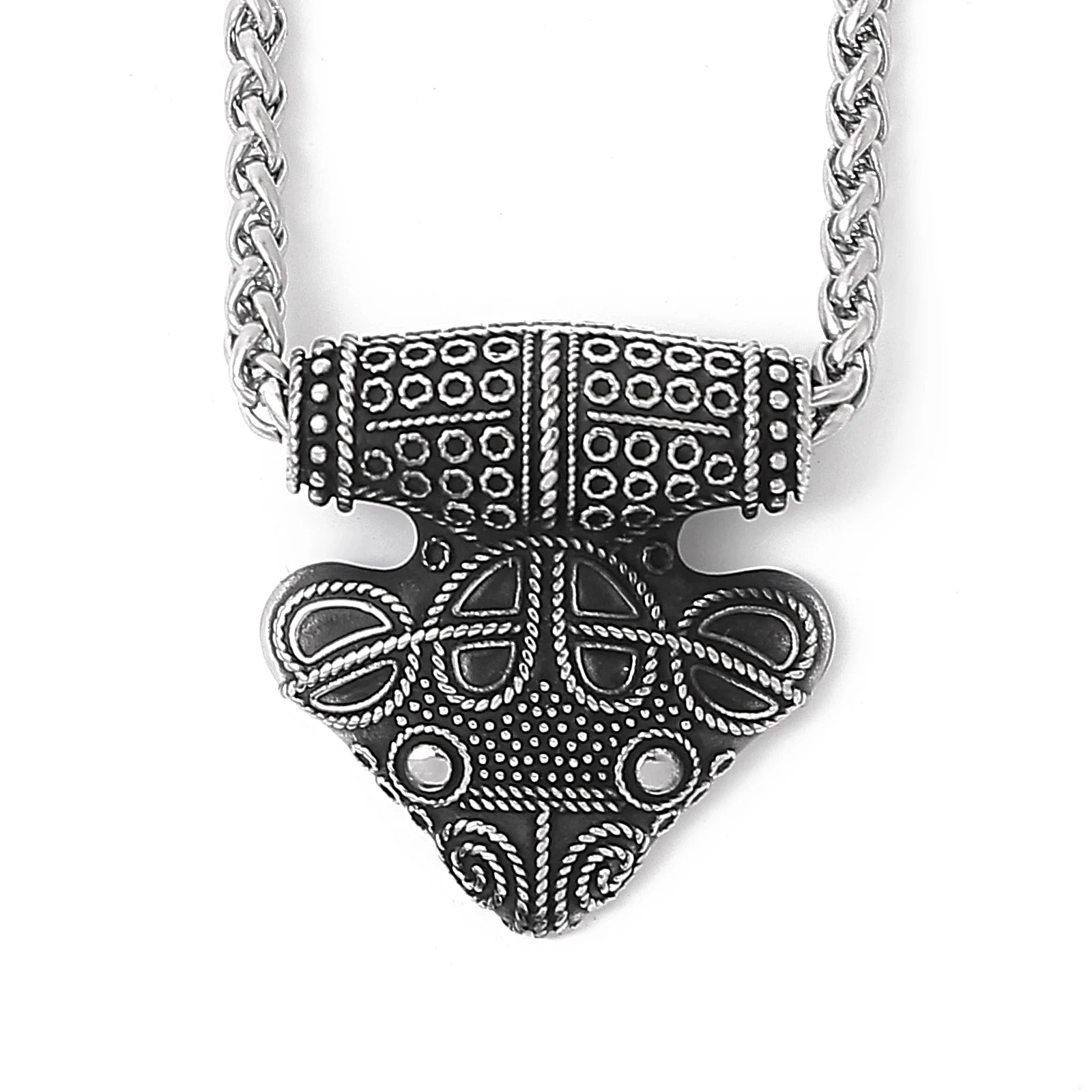 Nordic Design Stainless Steel Norse God Thor Mjolonir Amulet Pendant Viking Necklace Jewelry