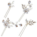Wholesale Alloy Flower Bridal Hair Pin Crystal Handmade Pearl Bridal Hairpins