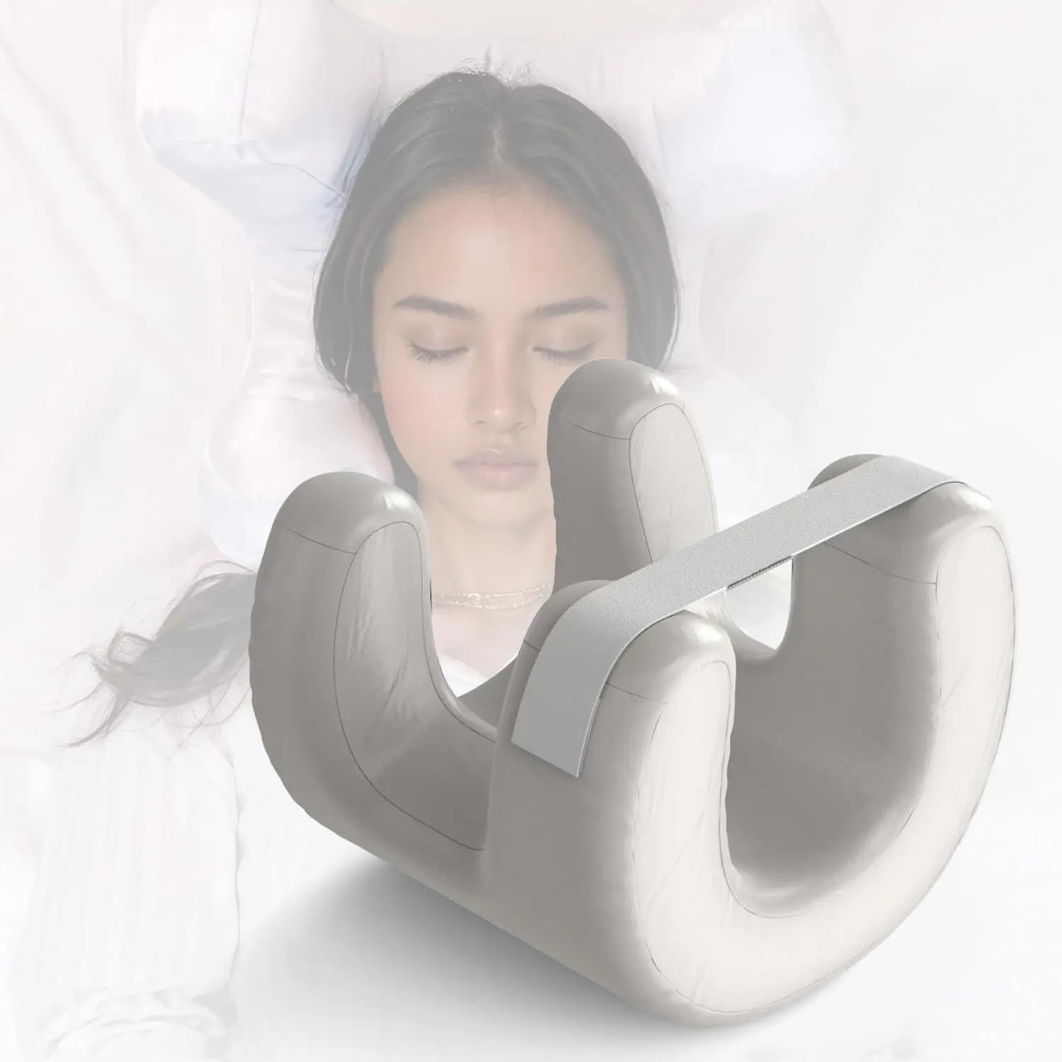 Modern Anti-Aging Memory Foam U-Shape Neck Pillow with Cooling Face & Side Sleeper Features for Beauty Sleep Wrinkle Reduction