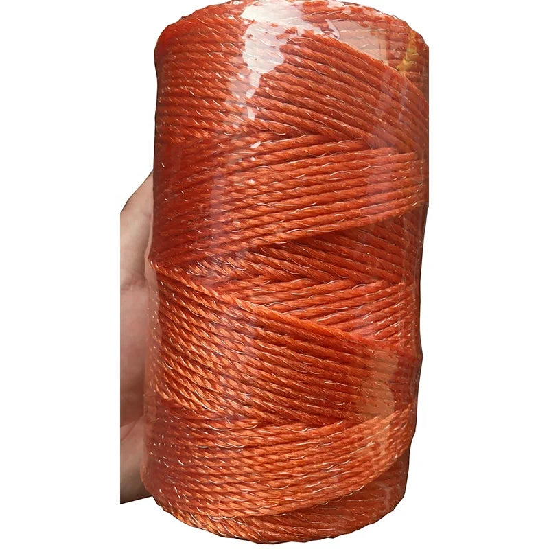 Fluorescent Orange Mason Line String Line #18 Braided Nylon String - 500 Ft Length - Nylon Twine for Gardening or Masonry Tools