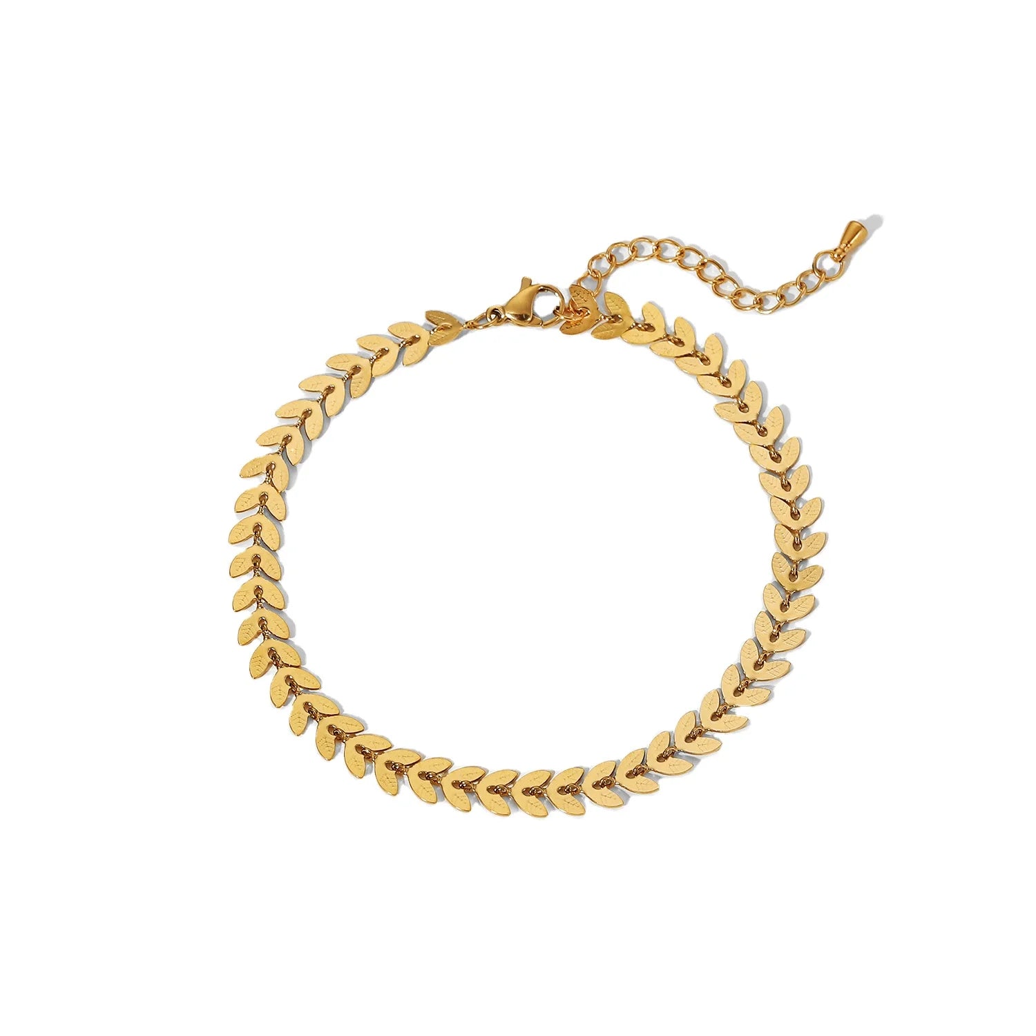 Beach Accessory Women Girls Stainless Steel Anklets Leaf Arrow Chain Anklet