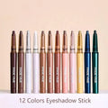 Hot Selling Makeup High-gloss Eye Shadow Pen Smooth Shimmer Glitter Eyeshadow Highlight Stick Wholesale