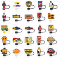 Custom Mexican-Inspired Cartoon PVC Straw Cover Cap 8mm Mexico Straw Tips Lids Tumbler Toppers
