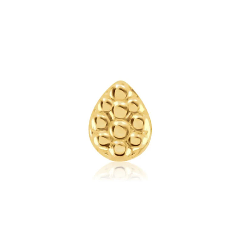 2021 INS Mini Fashion S925 Silver Teardrop Earring Gold Plated Piercing Stud Earrings
