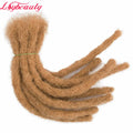 100% Handmade Brazilian Hair Dreadlock Extensions Dirty Blonde Locs for Men Women Hippie Afro Crochet Braiding Dreads Hair
