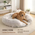 Hot Sale Four Seasons Use Removable Washable XL Solid Fashion Modern Color Customizable Plush Warm Armrest Pet Nest Bed Dogs