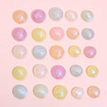 AB Candy Jelly Color Acrylic Beads Flat Bottom Bead Half Face Loose Beads for Jewelry Making DIY Bracelet Necklace