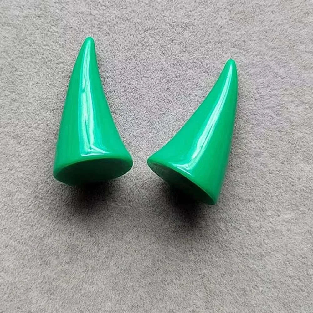 Glitter Resin Horn Charms 3D Unicorn Horns Flat Back Kawaii Cabochons Keychain Party Clothes Handmade Accessories
