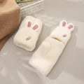Custom Logo Cute Winter Fingerless Flip Top Soft Warm Faux Fur Mittens Gloves for Women Girls