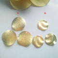 Copper 10mm Sand Frosted Concave Piece Textured Sheet Flat Round Unplate Raw Brass Charms