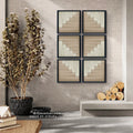 20*20cm Macrame Wall Hanging Yarn Thread Wall Art Brown White Thread square Painting Decor Natural Ornament Wholesale EH2503006