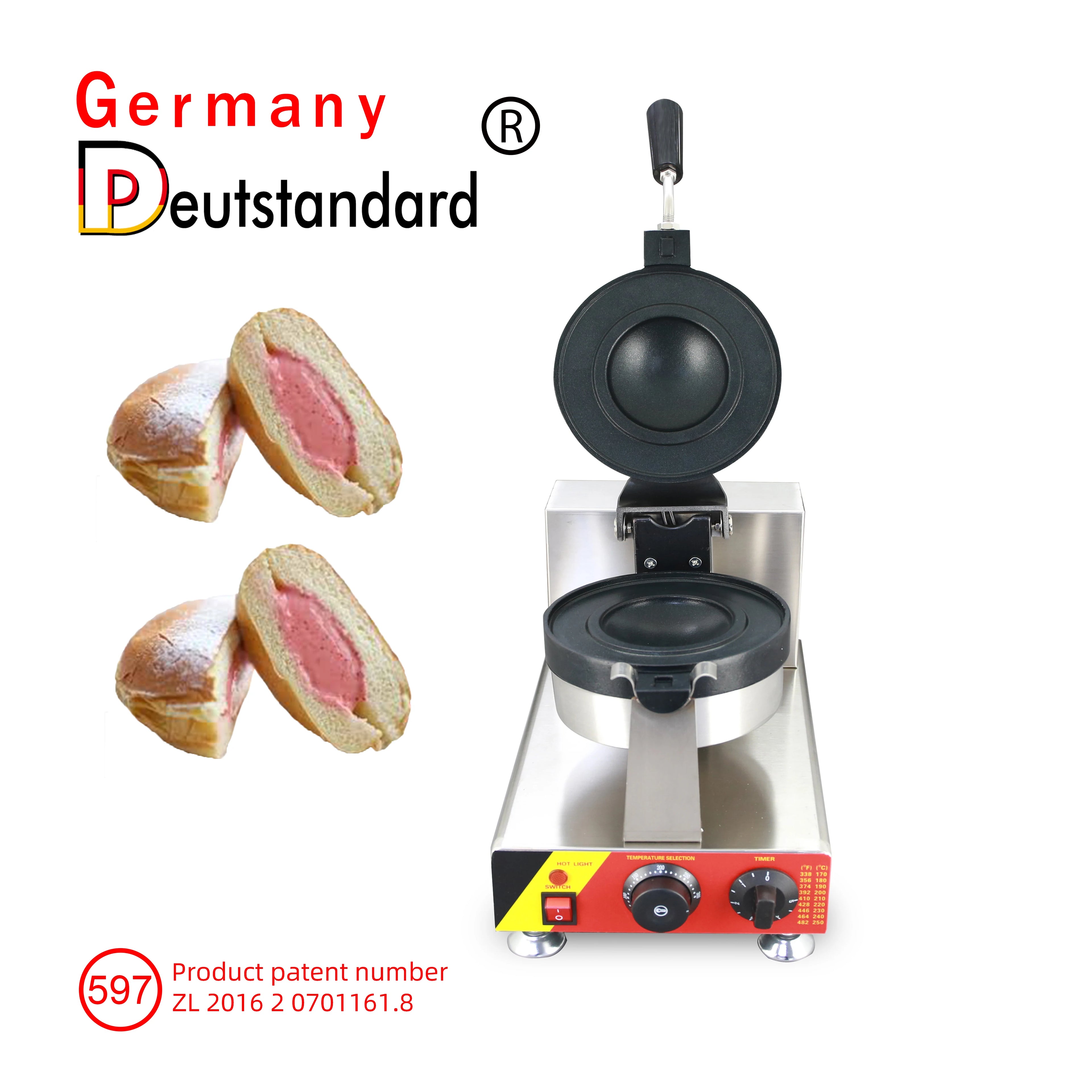 Commercial Gelato Panini Press Machine Ice Cream Waffles UFO Burger Grill Flying Saucer Sandwich Press Maker Machine