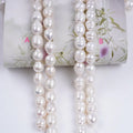 Natural Pearls Wholesale 9-10mm White Rice Freshwater Pearl Strands (6 Inch)
