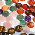 Wholesale Polished Crystal Witch Rune Natural Agate Amethyst Love Healing Stones Witches Runes