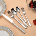 Light Luxury Hammer Handle Stainless Steel Knife Fork Spoon Cutlery Set Suitable for Restaurant Hotel Silverware Cutlery Set