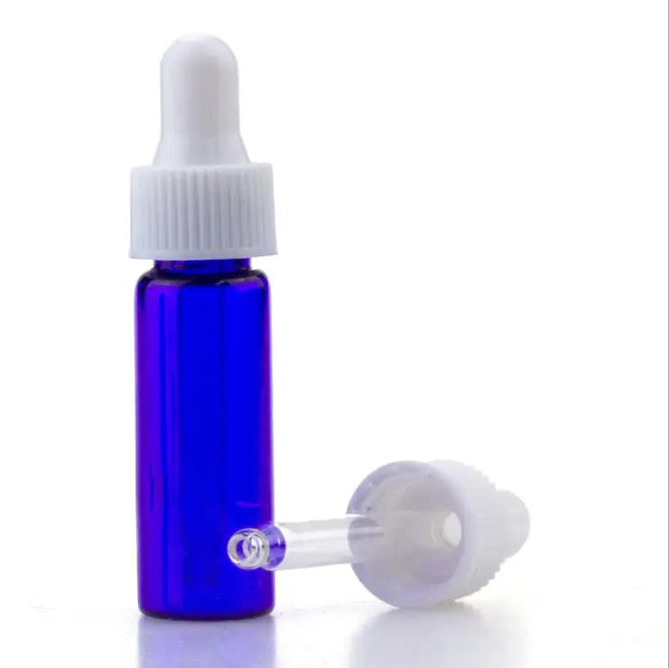 Wholesale New Design 4ml Amber Blue Clear Glass Dropper Bottle Essential Oil Cosmetic Bottle