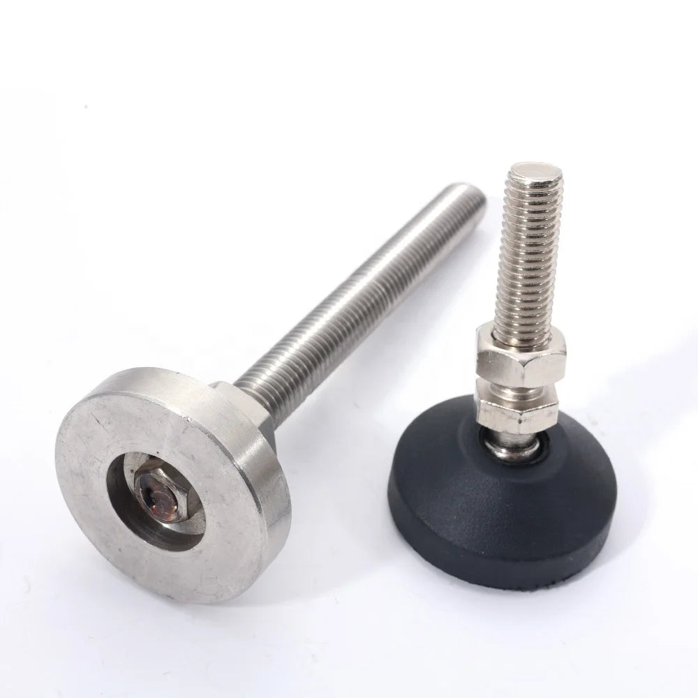 Custom Stainless Steel Threaded Adjustable Rubber Leg Leveling Feet for Furniture