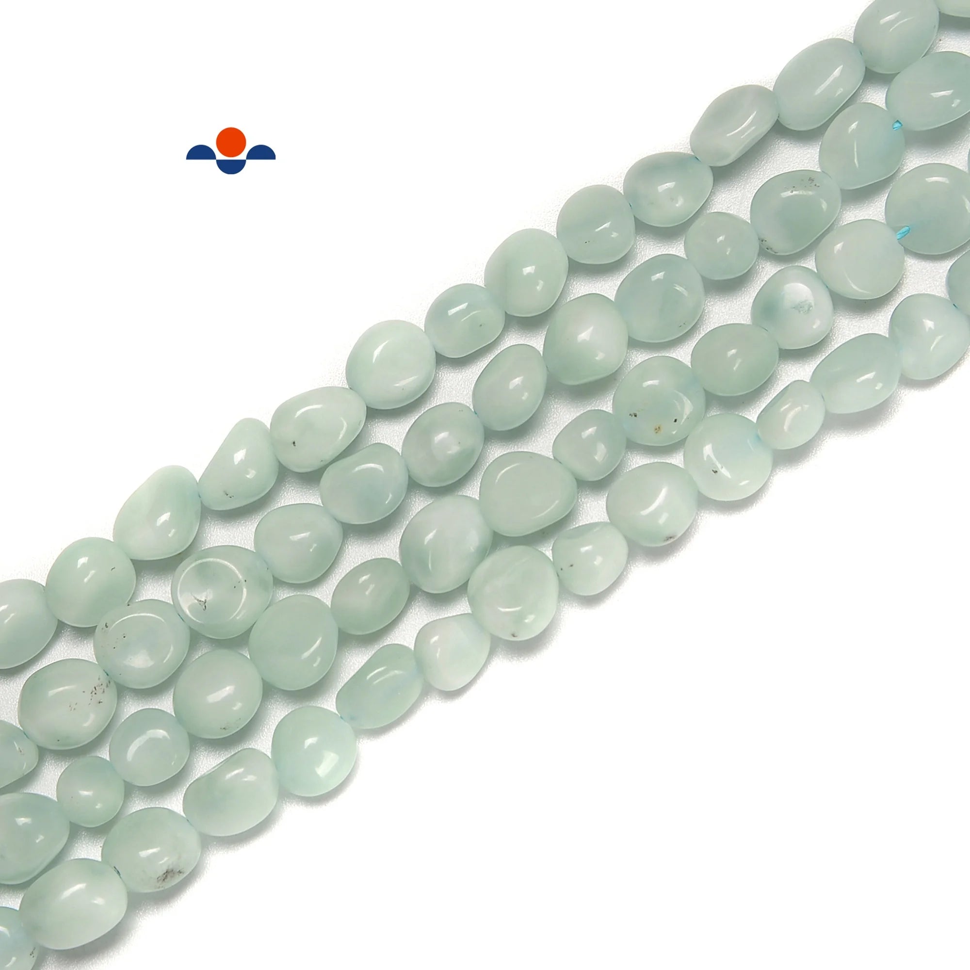 Nice 6-8mm 8-10mm Green Moonstone Pebble Nugget Gemstone Loose Beads for Jewelry Making