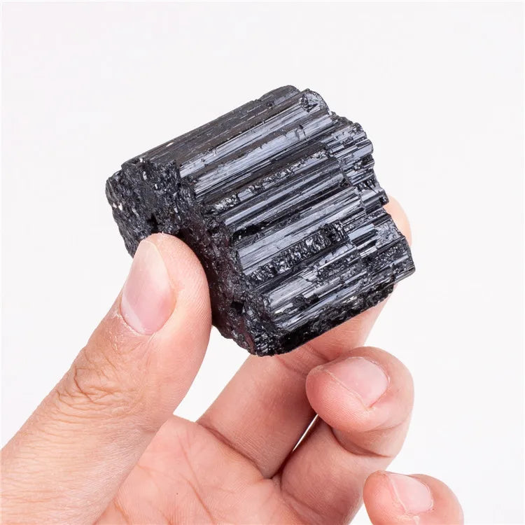 Specimen Set 1 Boxes JSY Jewelry Tourmaline Quartz Crystal Irregular Shape Raw Stone Natural Love Gemstone Folk Art Rough Black