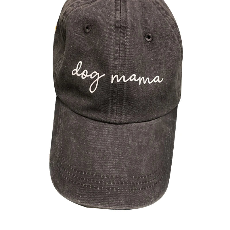 100% Cotton Washed Embroidery Dog Mama Sports Baseball Cap Dad Custom