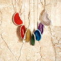 Diy Wholesale NATURAL PURPLE Crystal Agate WIND CHIME for HOME DECORATION and Bamboo Wind Chimes GIFT