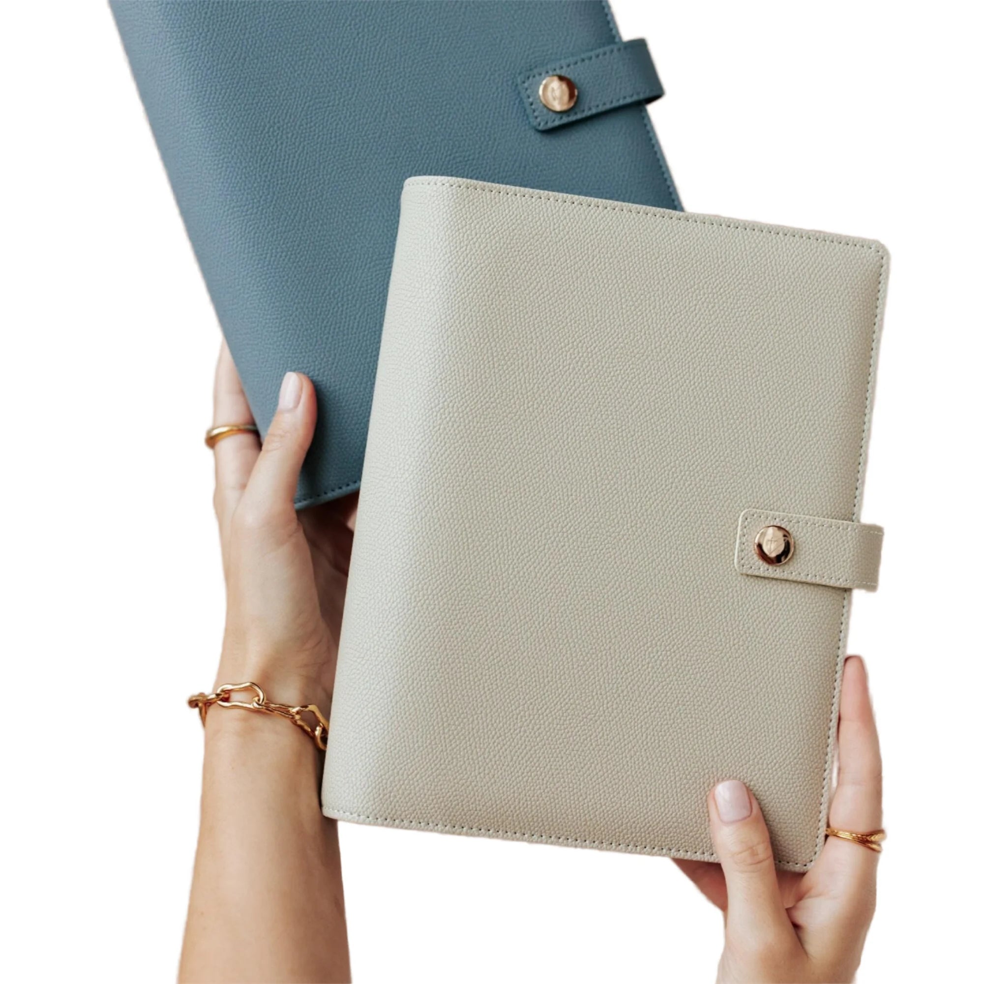 Custom logo Leather A5 A6 A7 Cute Money Budget Planner Cash Envelope Wallet Holder Portfolio Small 6 3 Ring Binder with Zipper