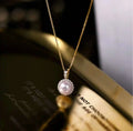 Women's High-Grade 9-10mm Freshwater Pearl Necklace with Sunflower Natural Color Pendant & Customizable Jewelry
