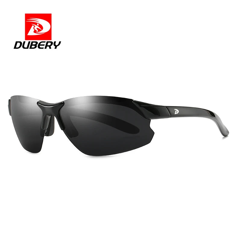 DUBERY 2025 Italian Brand Sunglasses Polarized Sports Fit Biker Sunglasses Diamond Cut Acetato Blue/Red/Yellow Frame for Men