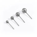 DIY Stainless Steel Jewelry Components Hang Charms with Different Diameter 3-6mm Matt Ball Earring Pin with Hook