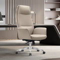 Promotional Office Furniture Manager Chair Reclining Brown Genuine Leather Executive Office Chair Leather