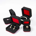 Wholesale Luxury Large Square Pattern Plastic Microfiber Fabric Jewelry Boxes Custom Necklace Ring Bracelet Earring Elegant