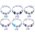 Hot Sale Many Color Big Hole Beaded Bracelet Alloy Elephant Charm Bracelets DIY Jewelry Wholesale