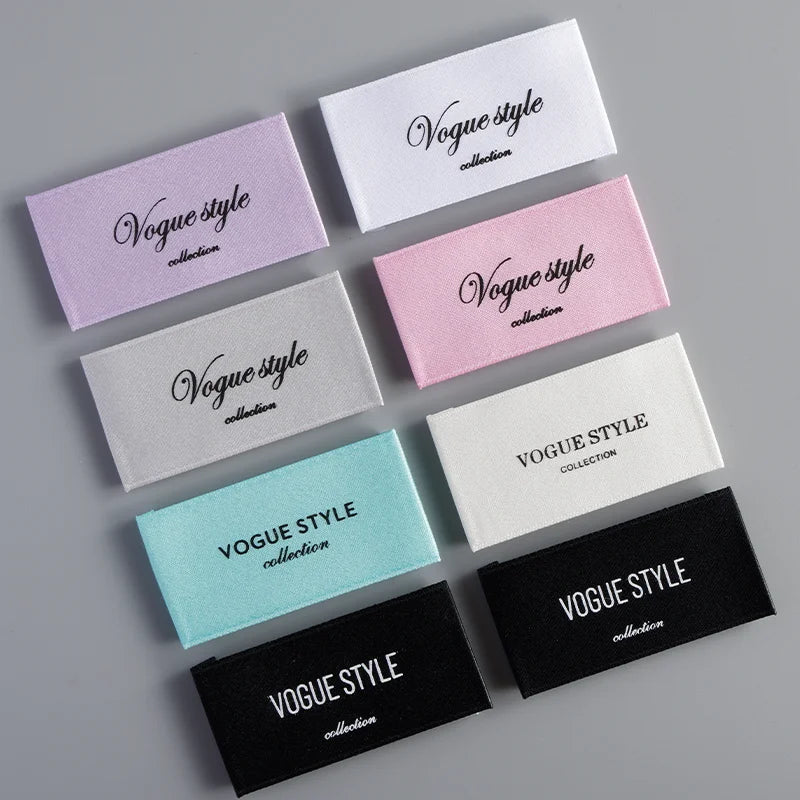 2023 New Small Fabric Printing Label Women's Clothes Shirt Tags Label