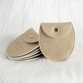 Lovely Golden PU Leather Jewel Container Unique Mini Accessories Snap Pouch with Press Button for Gift Jewelry Pack Bag