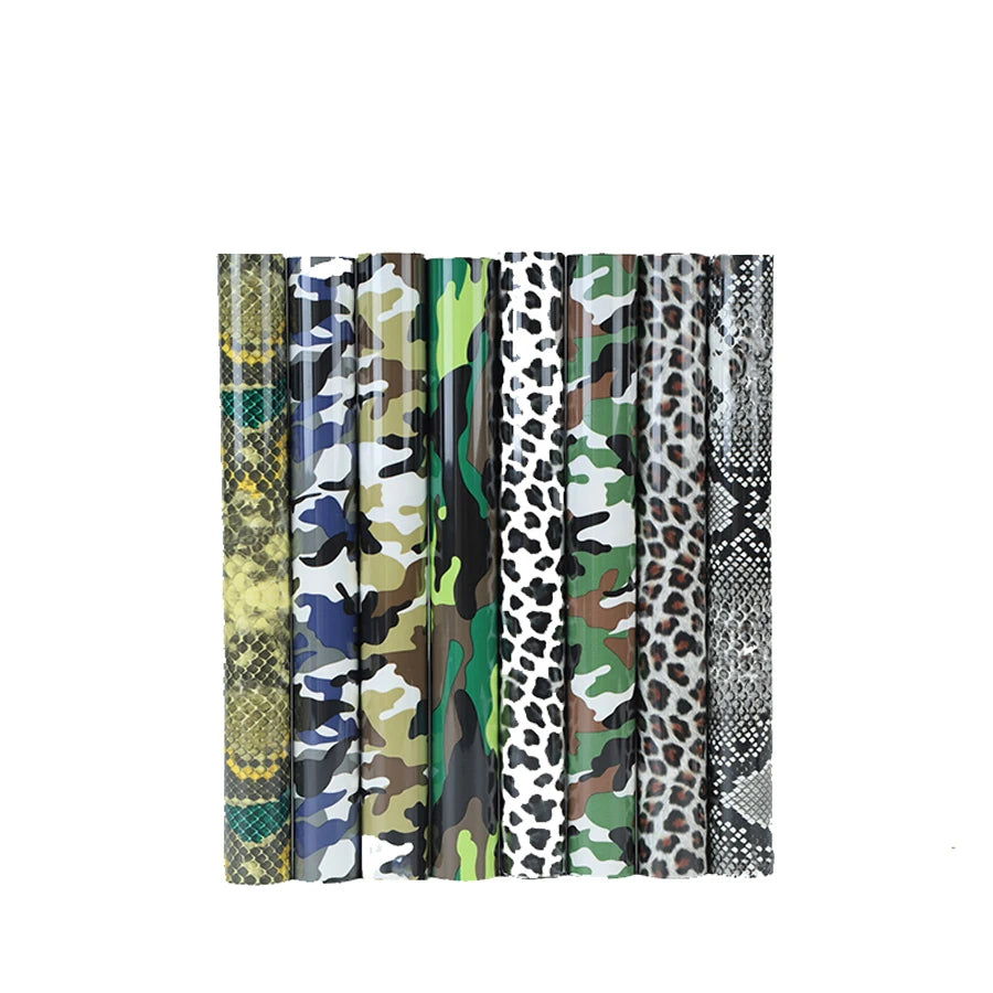 Guangyintong Pu Leopard Pattern Soft HTV Iron on Cholth Boutique HeatTransfer Vinyl Multi Color Customize